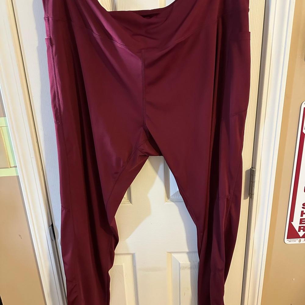 Ashley Stewart Burgundy Leggings